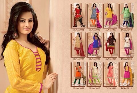 कढ़ाई वाले रेशमी सूट