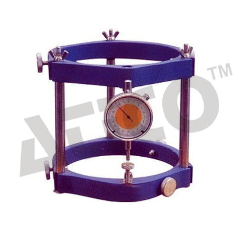 Longitudinal Compressometer - Durable Frame with Adjustable Anvil, 220V AC Voltage | Lab Equipment with Precision Dial Gauge and Wooden Carrying Case