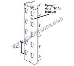 Heavy Rack Upright Section - UPVC Steel, Robust Grey Structure | High Durability, Strong Build, High Strength for Racking Systems