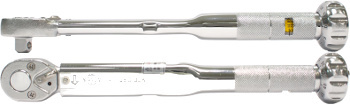 Click Type Adjustable Torque Wrench - 3% Accuracy Over Full Range, Reversible Ratchet Head for Loosening Fasteners