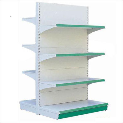 Double Sided Supermarket Rack - Aluminum, Customized Size, Painted Finish | Attractive Design, Rugged Strength, Versatile Usage for Commercial and Retail Spaces