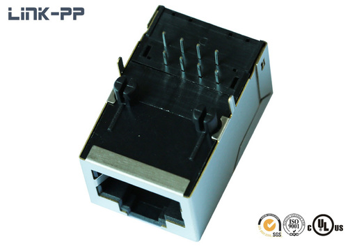 10/100 बेस-टी टैब-अप HY901184A RJ45 कनेक्टर बिना एलईडी के