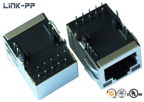 10/100/1000 बेस-टी टैब-अप 0826-1A1T-23-F RJ45 कनेक्टर के साथ एलईडी।