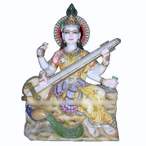Maa Saraswati Marble Moorti - Feature: Easy To Clean
