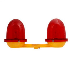 Twin Aviation Obstruction Lights - Diecast Aluminum & Plastic, 220-240V | Waterproof, Red & Yellow, Easy To Install, High Strength