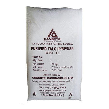 Purified Talc IP/BP/USP - White Powder, Molecular Formula 3MgO-4SiO2-H2O | Long Shelf Life, Better Chemical Stability, Safe to Use