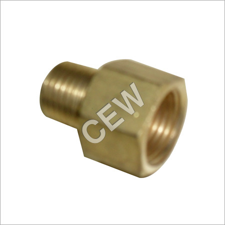 Polished Brass Male Connector - Color: Golden