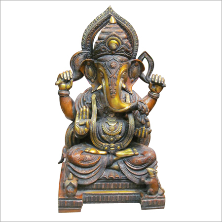 Brass God Ganesh Statue