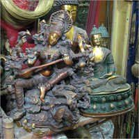 Radhe Krishna Brass Statue