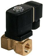 AB-Series 2/2-Way Brass Solenoid Valve - 0-10 Bar Operating Range, Normally Closed Position | Suitable for Neutral Liquids, Stainless Steel Internal Parts, Black and Golden Finish