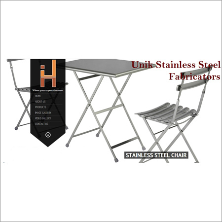 स्टेनलेस स्टील की कुर्सी