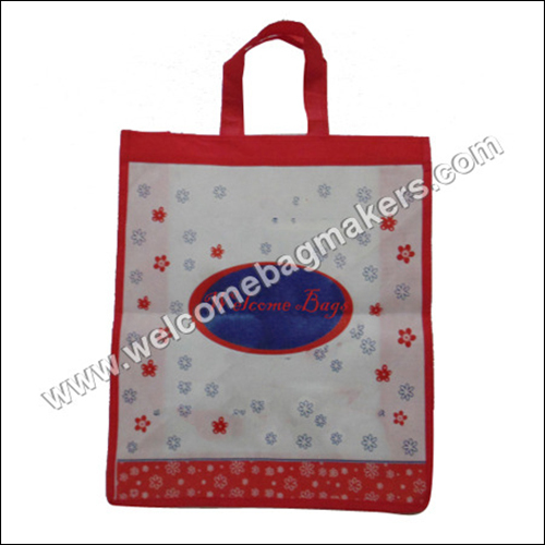 Red And White Laminated Shopping Bags