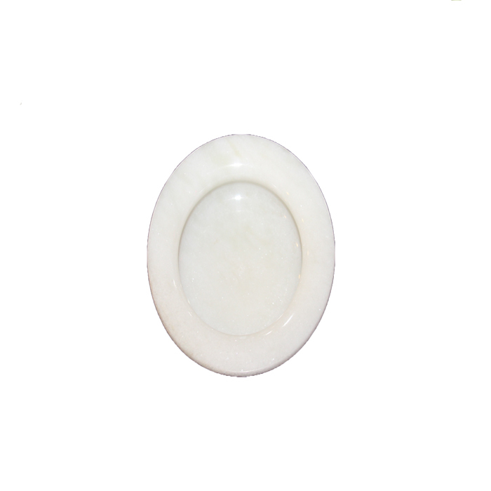 Marble T Light - Handmade Polished Marble, Various Sizes, White | Elegant Curved Design, Ambient Lighting