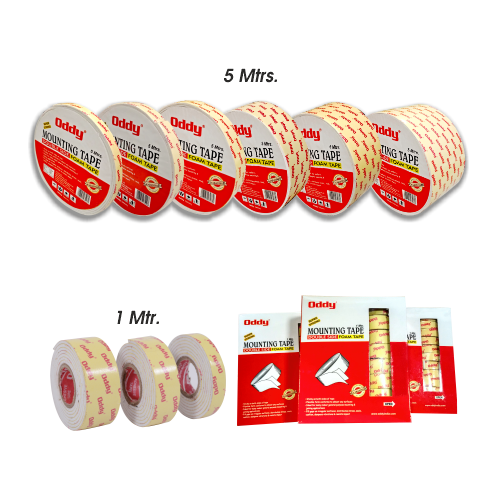 Permanent Foam Tape - Double-Sided Soft Foam, 12-72mm Width, White Color | Versatile Mounting Solution for Walls, Tiles, Wood