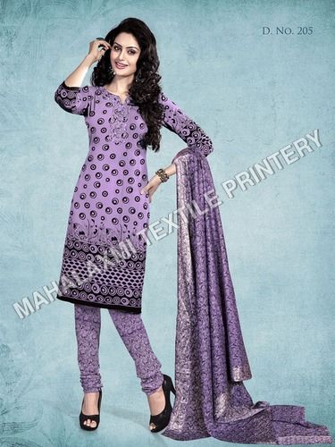 Purple Cotton Dress Materials