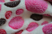 वॉशेबल बर्न आउट कोरल फ्लीस फ़ैब्रिक