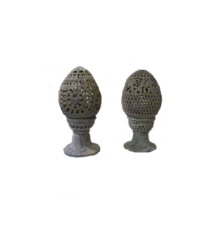 Marble Lamp Stand With Jaali Work