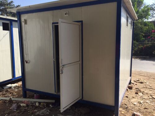 Portable Toilet Cabin - Sandwich Panel Material,  PU Insulation, RAL 9002 & Blue Color, Cement Sheet Floor with Tiles | Easy to Install, Convenient to Use, Relocatable, Optimum Space