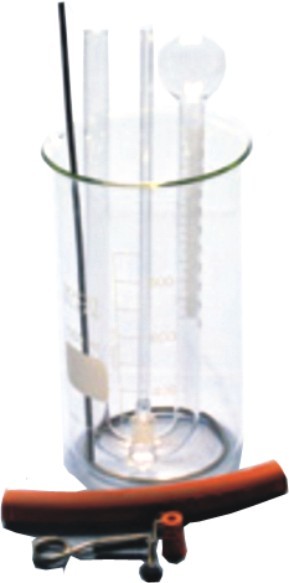 Glass U Tube Apparatus - Borosilicate Glass with Graduated Bulb and Tap, Laboratory Use, Mercury-Free