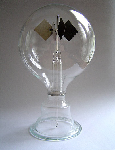 Crookes Radiometer - Mica Vane Dual-Bulb Glass, Bakelite Stand, Laboratory Use, 150-500 Grams Weight