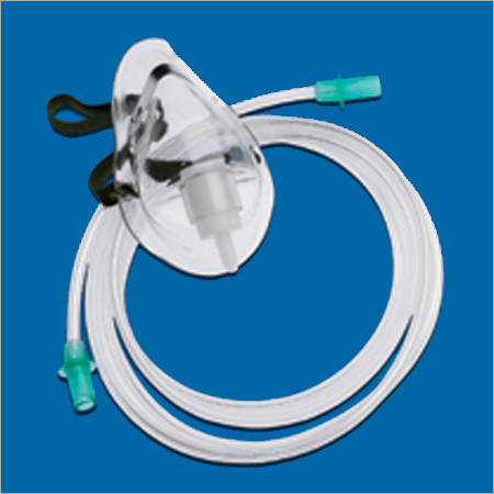 Oxygen Mask - Lightweight, Latex Free Material | Easy to Fix, Long Transmission Pipes, Smooth Feathered Edges