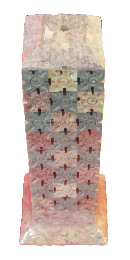 Colourful Marble Candle Stand With Jaali Work