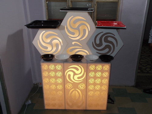 एक्रिलिक डिस्प्ले कैटरिंग काउंटर