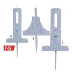 Tyre Depth Gauge - Mild Steel, 40mm, 60mm, 80mm Depths, White | Height 101.6-127mm, Length 127mm, Width 25.4-76.2mm, 240V, 85g