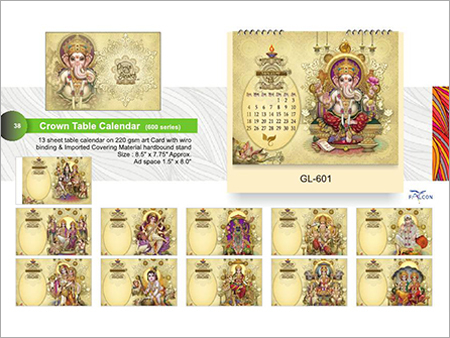 Crown Table Calendar