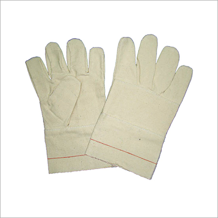 White Canvas Gloves
