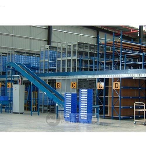 Blue Mezzanine Floor Racking System