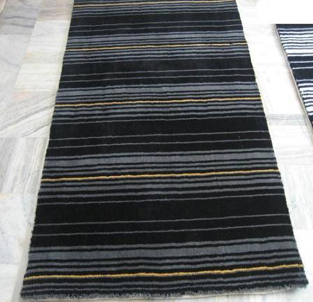 Striped Hand loom Carpet