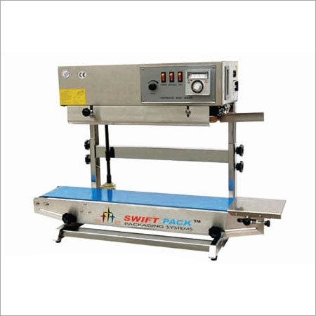 Continuous Band Sealer Machine - Metal, 840x380x550mm, Silver | Electric Drive, Seals Beverage, Chemical, Medical, Food Products