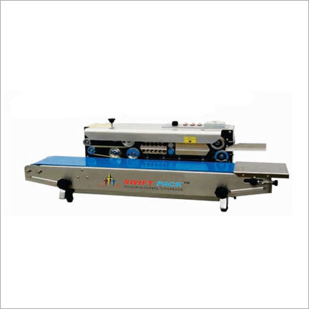 Continuous Band Sealing Machine - Metal, 840x380x550mm | Superior Performance, Easy Operation, Electric Drive, Silver Finish