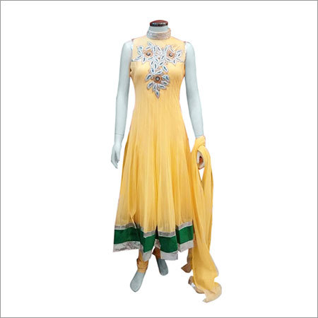 Yellow Green Anarkali Suit