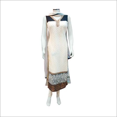 White Long Salwar Kameez