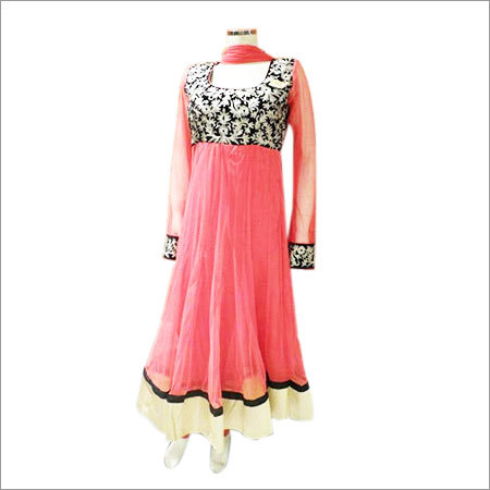 Floral Print Net Salwar Kameez