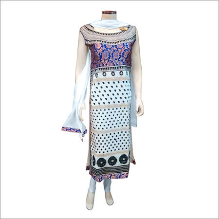 White Blue Salwar Kameez