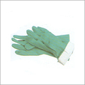 Nitrile Industrial Gloves - Rubber Material, Full Finger Style, Green Color | Textured Palm, Interlock Lining, Cotton Lining, Disposable Usage