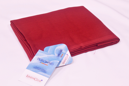 100% लिनेन बर्गंडी रेड शर्टिंग फैब्रिक