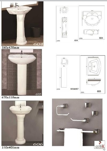 व्हाइट कैप्री वॉश बेसिन