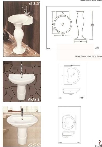 व्हाइट ऑर्किट वॉश बेसिन