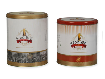 Round Tin Box - Tinplate Material, 3-5 Inch Size | Food Safety Grade, Screen Printed Design