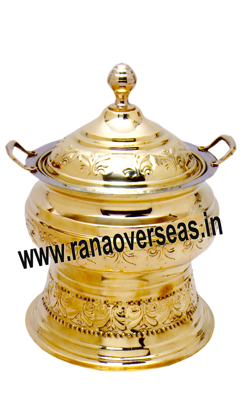 Brass Chafing Dish - 4, 6, 8 Litres | Polished Finish, Corrosion Resistant, Easy to Clean, Ideal for Restaurants and Parties