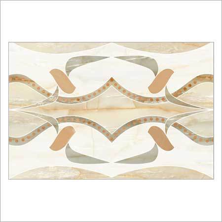 Digital Glossy Wall Tiles - Ceramic, 300 x 450 mm, Browns/Tans, Cream, Whites | Polished Surface, Interior Application, OEM Available, SASO & ISO Certified