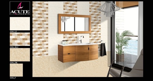 Grey Ceramic Wall Tiles - 300x450 Mm, Premium Glazed Finish | Antibacterial, Acid-resistant, Smooth Surface, Oem Available