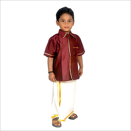 Kids Silk Dhoti Shirt