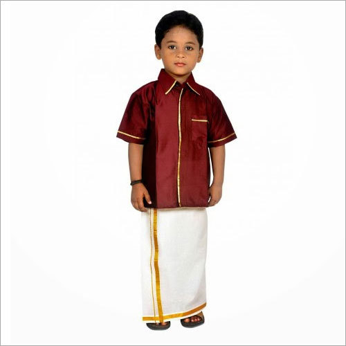 Kids Silk Dhoti Kurta