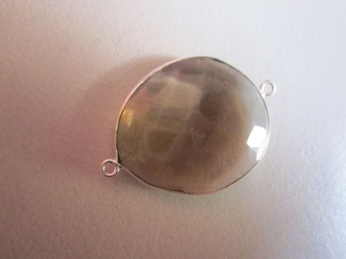 पीयर 1 पीस स्मोकी स्टर्लिंग सिल्वर कनेक्टर्स नगेट्स शेप