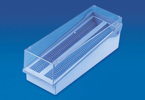 SLIDE STORAGE RACK - ABS Plastic, Holds 100 Slides | Numeric Indexing, Transparent Cover for Easy Recognition, Ideal for Laboratory Use